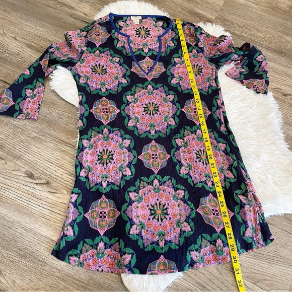 🛍️ 4/$20 J Crew Mandala Swim Cover Tunic Crinkle Gauze XS - Picture 5 of 7